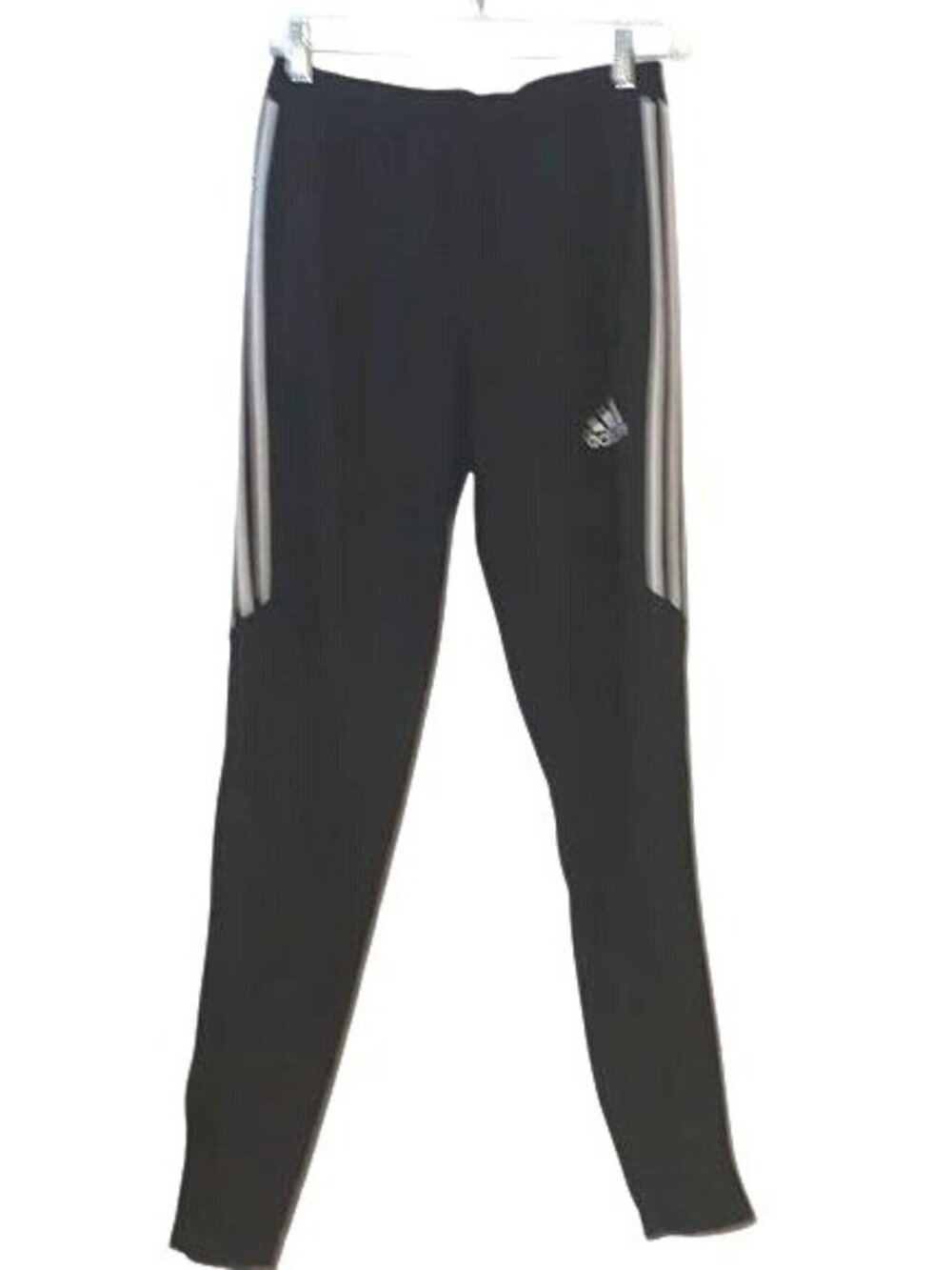 Adidas Womens Black Climalite Track Pants With White Stripes Size S